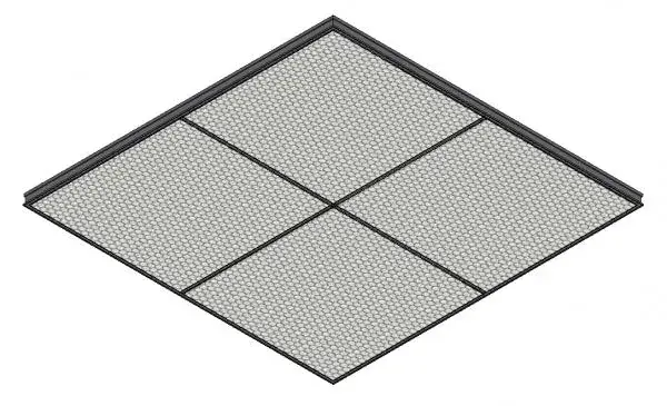 Blue Metal-Mesh Ceiling System MC