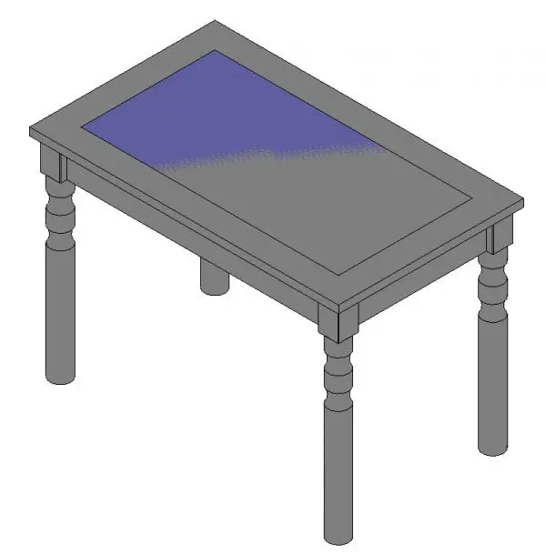 End Table with Glass Option — preview 1, by davisdrafting (RevitCity, CC0)