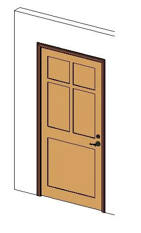 Doors - Residential - 4 Panel Top — preview 1, by marmiketin1 (RevitCity, CC0)