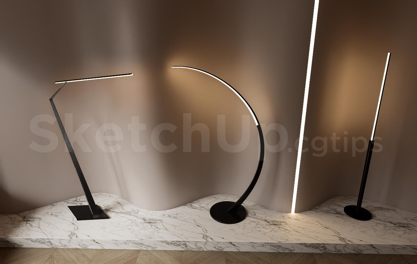 Modern Minimalist LED Floor Lamp Set