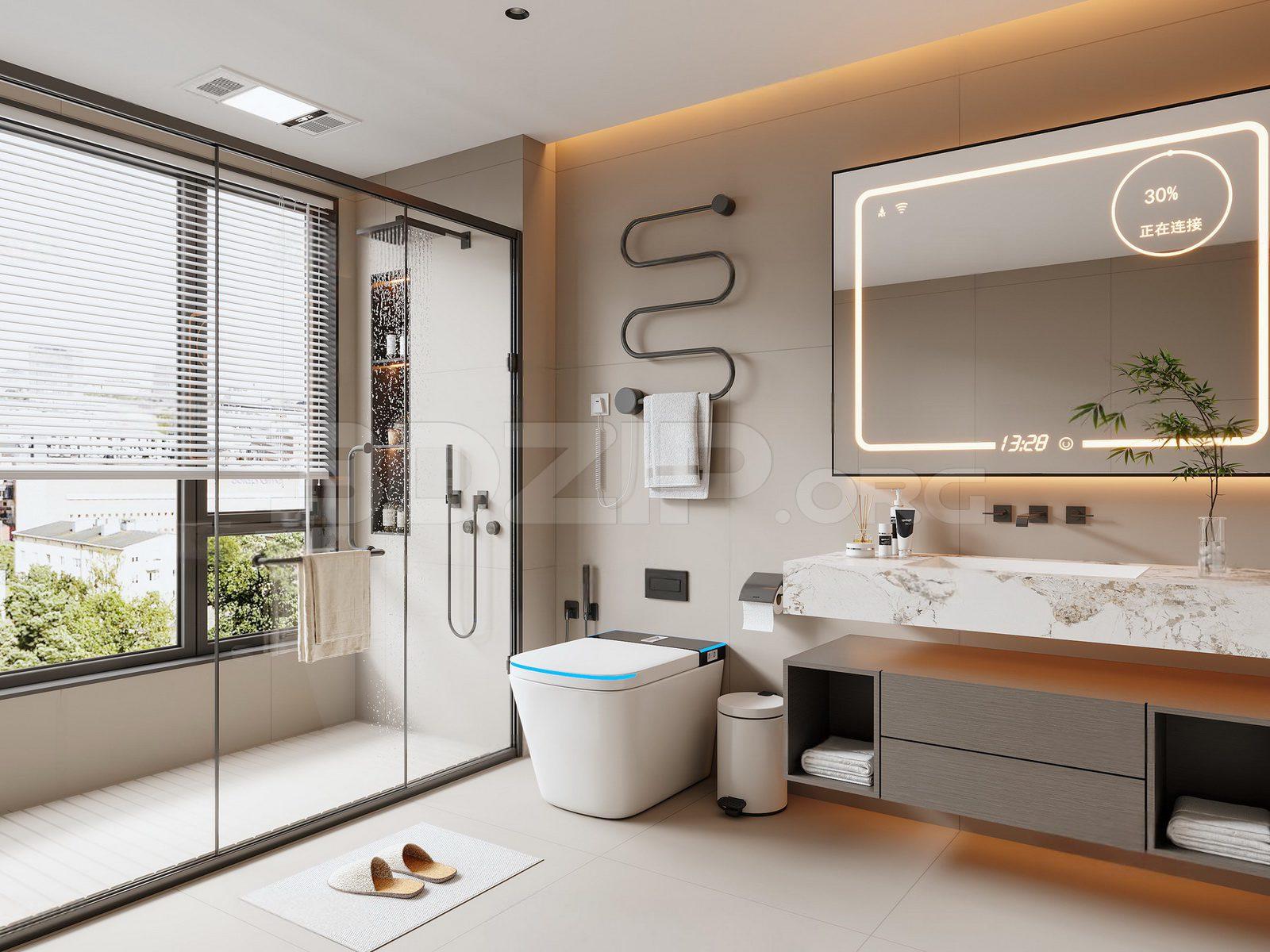 Bathroom Interior — preview 1 (3dzip)