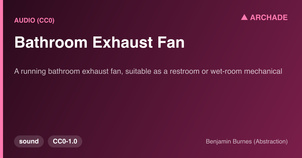 Bathroom Exhaust Fan