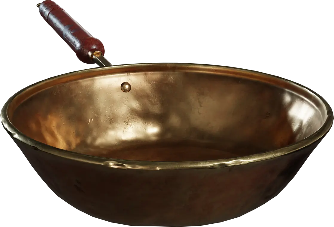 Brass Pan 1 — preview 1, by Rico Cilliers (Poly Haven, CC0)