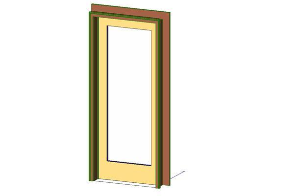 Ext-Single-Full Glass-Craftsman Casing Door