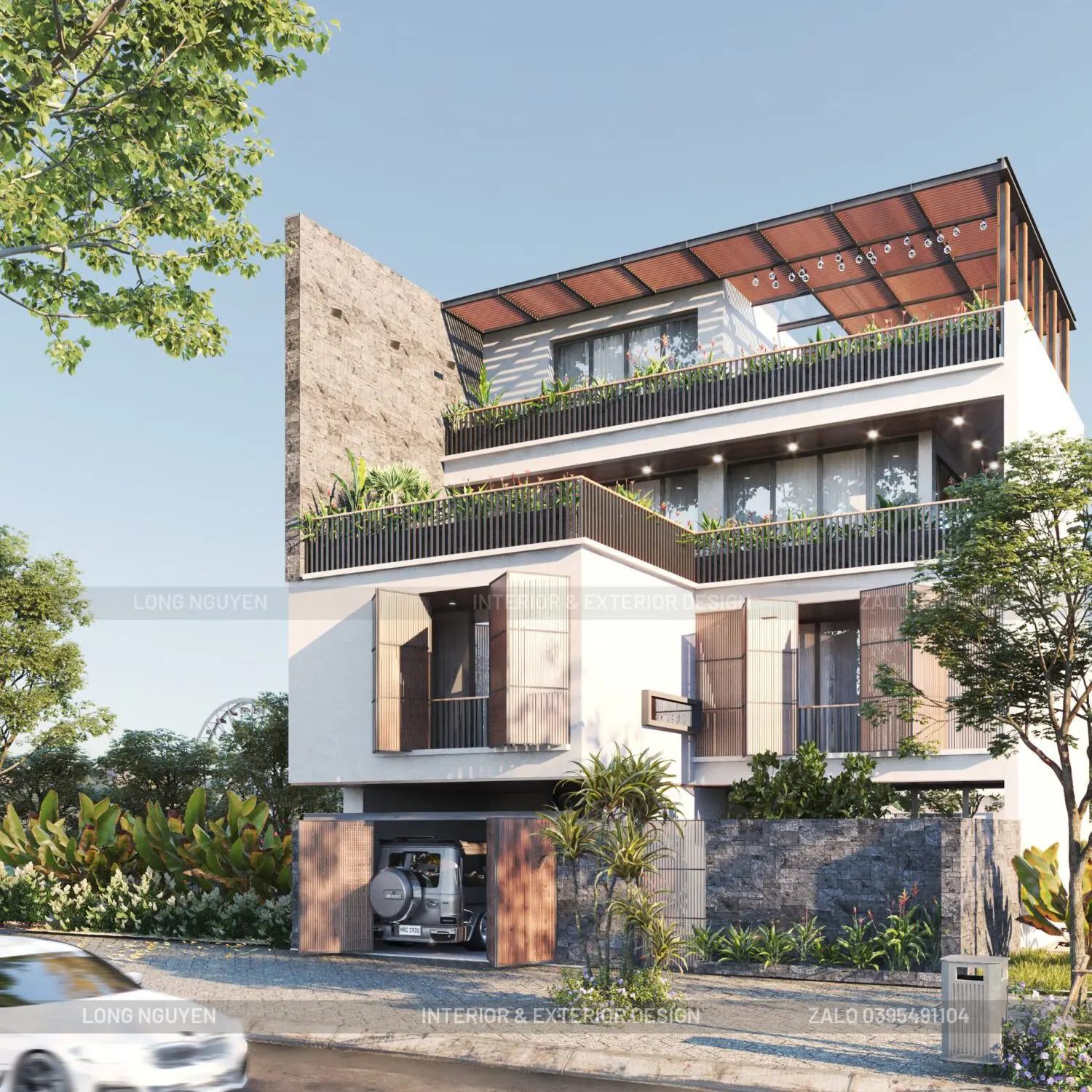 Villa Exterior — preview 1, by Nguyen Long (cgtips)