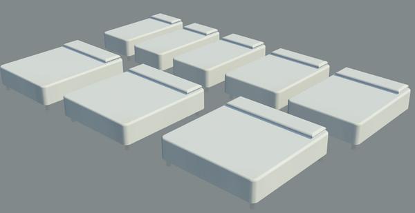 Bed simple multiple sizes