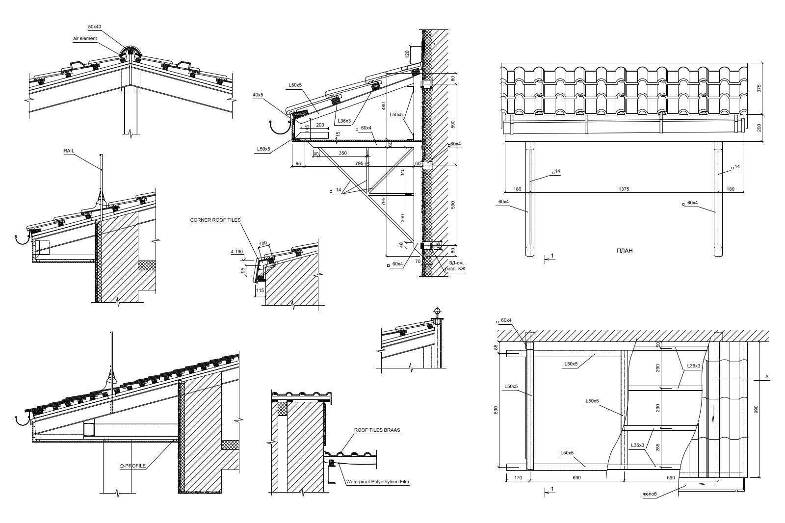 Details of roof, Roof tiles