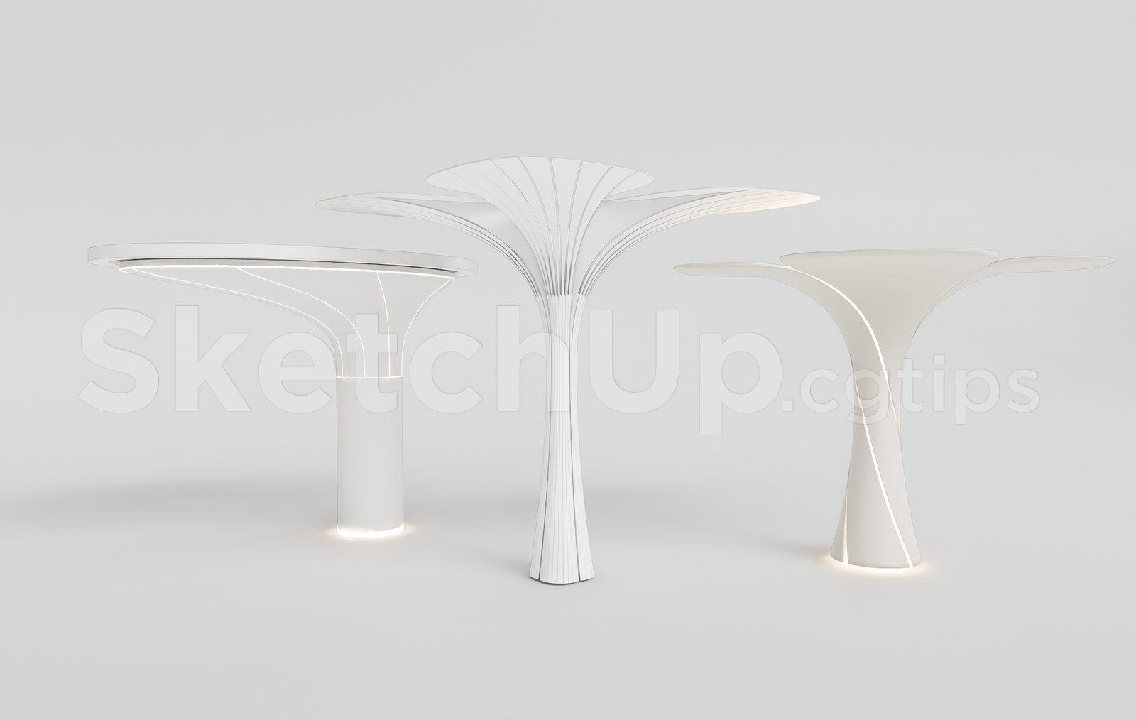 Modern Luxury Interior Lighting Columns