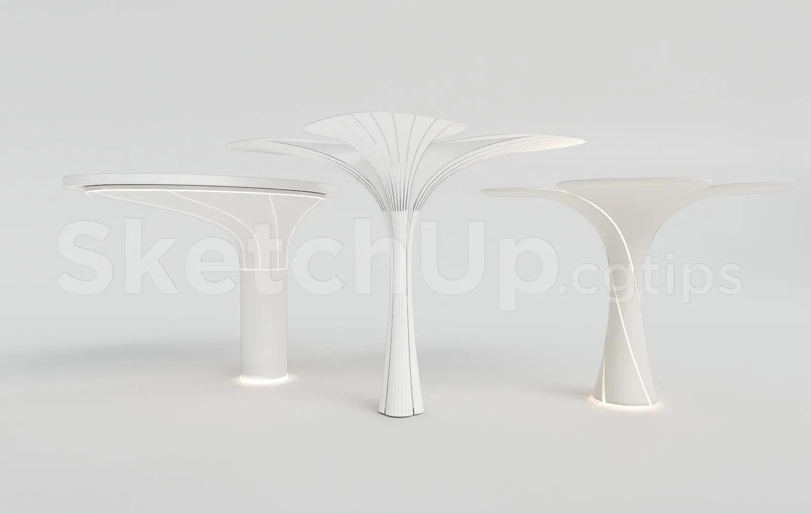 Modern Luxury Interior Lighting Columns — preview 1 (cgtips)