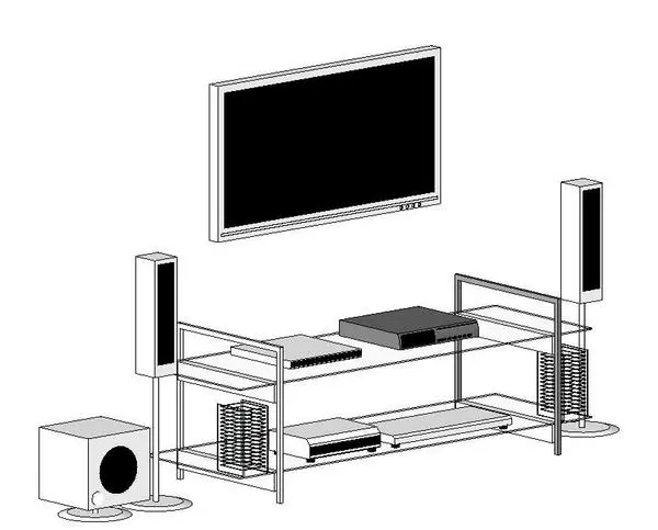 Plasma Screen With Full Home Theatre System — preview 1, by brynn (RevitCity, CC0)