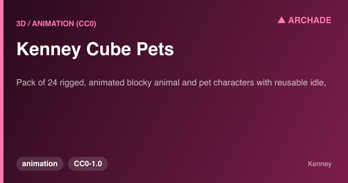 Kenney Cube Pets