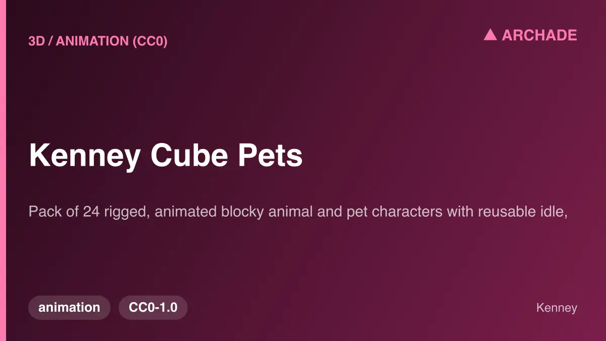 Kenney Cube Pets