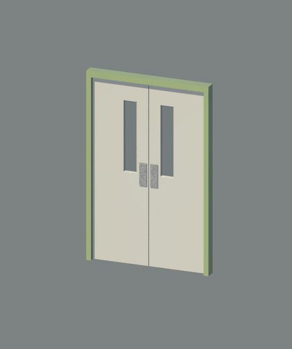 Double action double door
