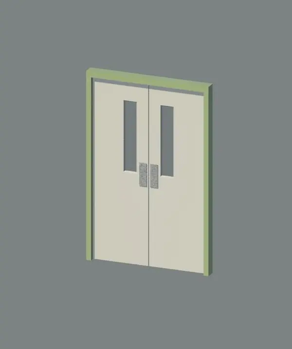 Double action double door