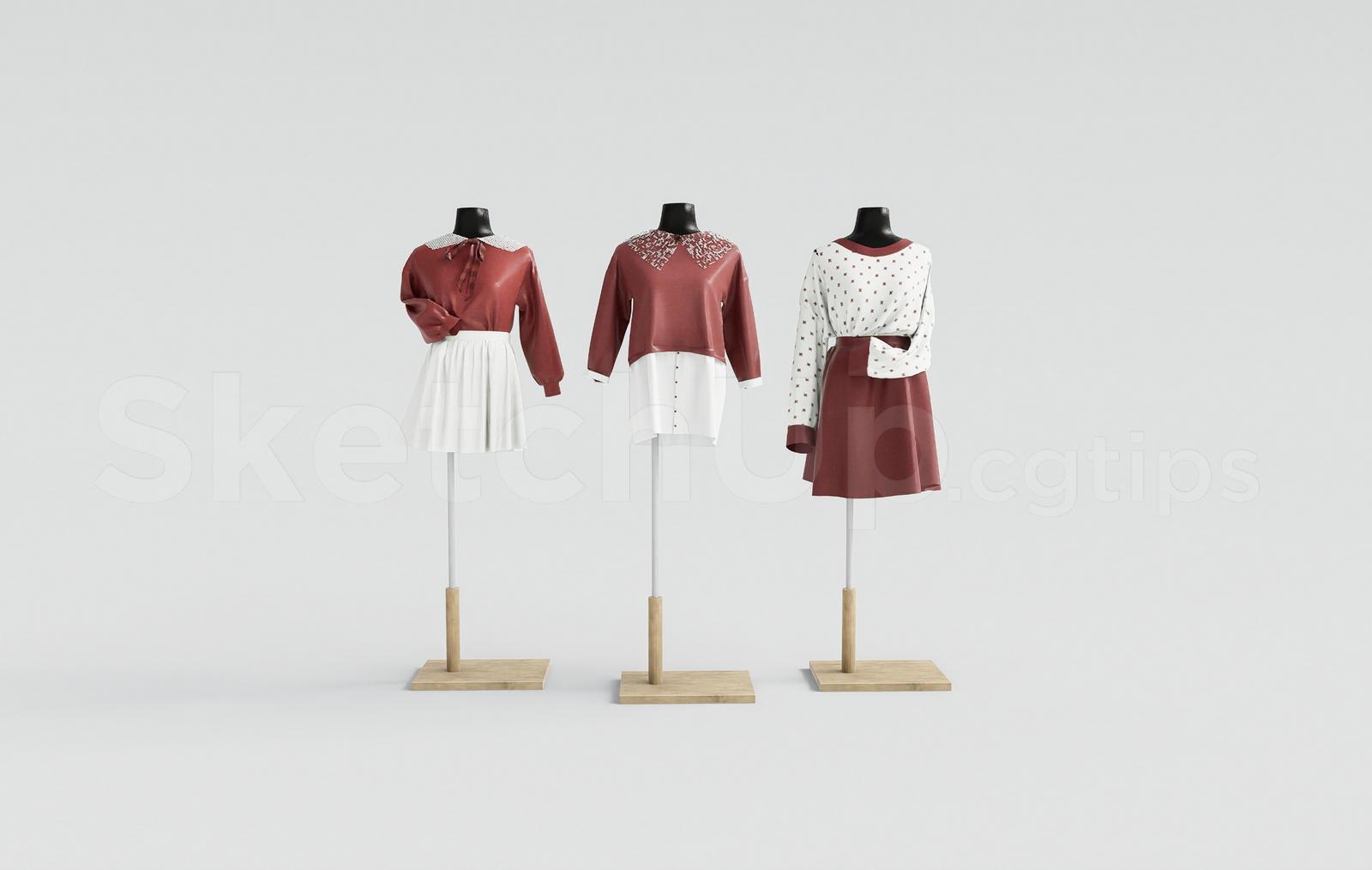 Female Clothing Mannequins Set