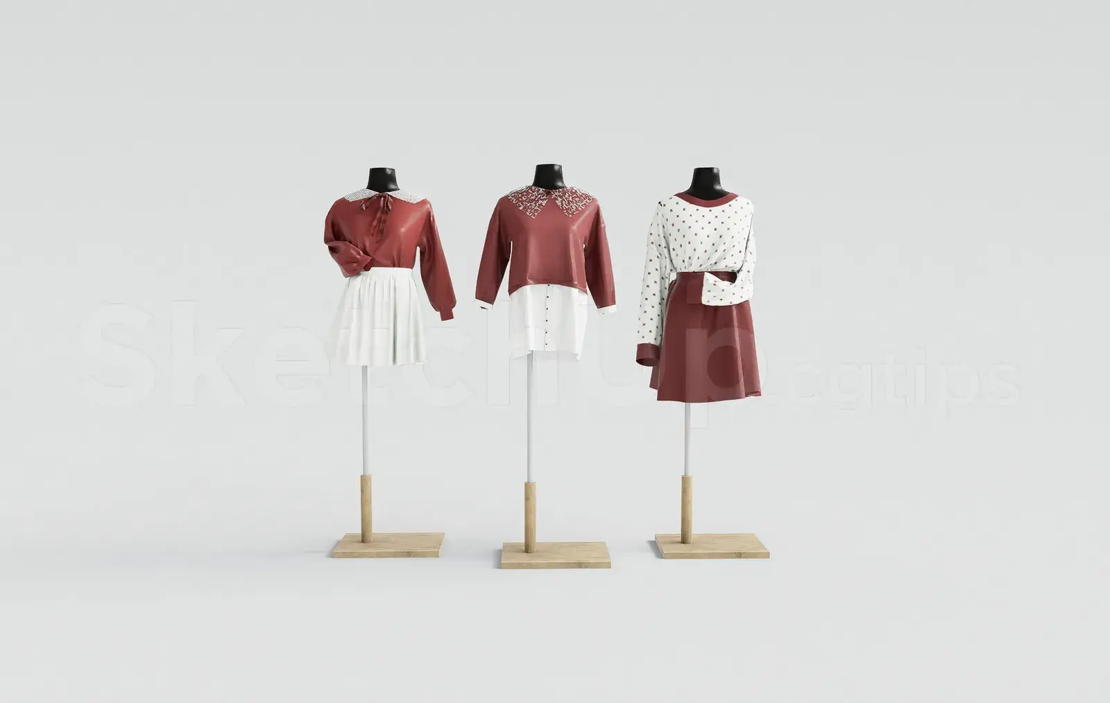 Female Clothing Mannequins Set