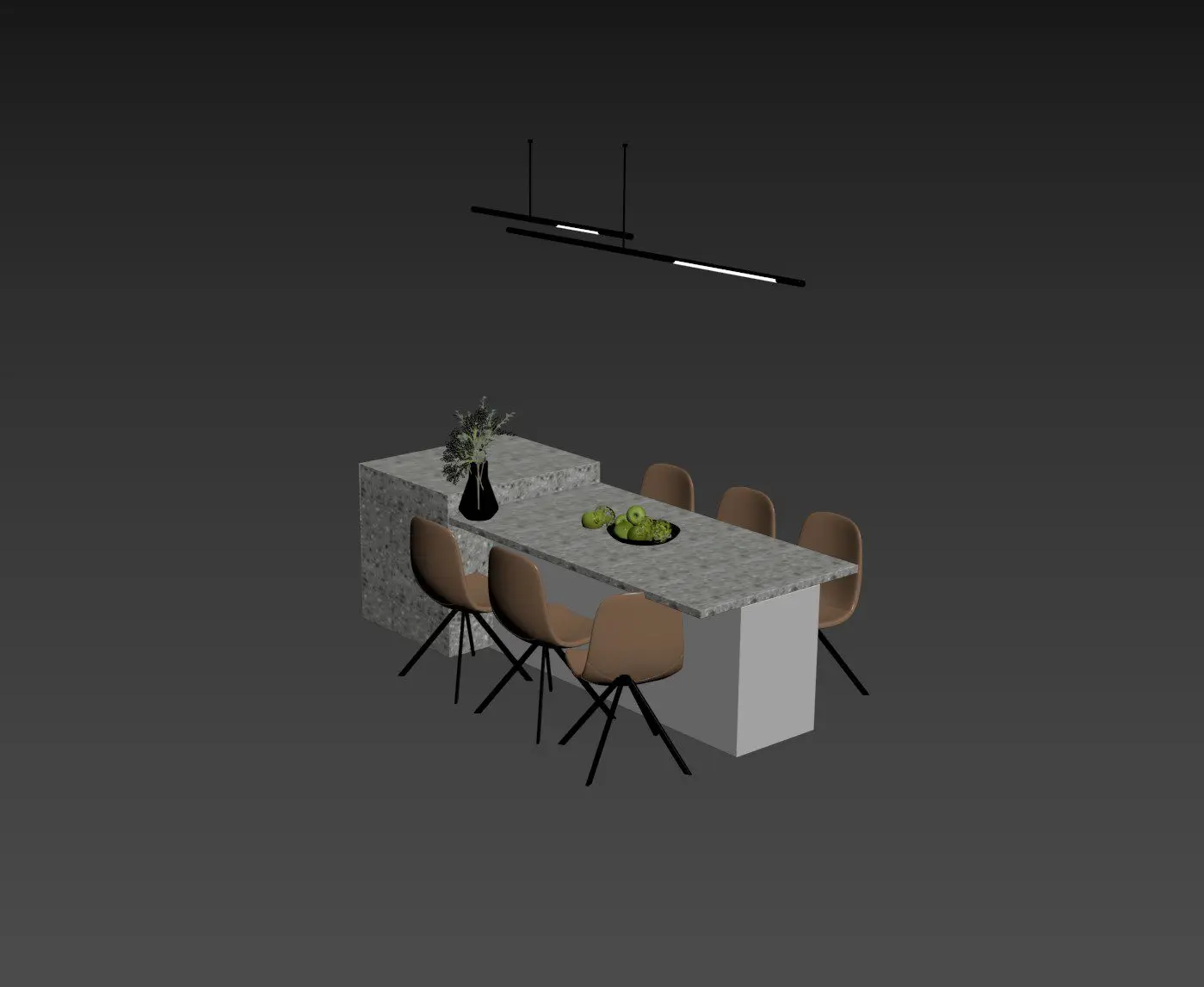 Dining Table And Chair — preview 1, by Hoang Thong (3dzip, CC0)