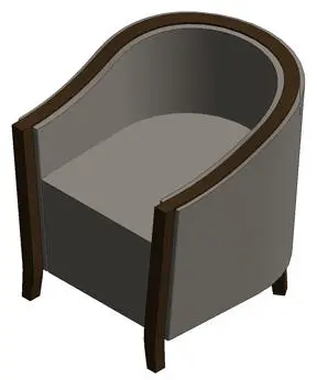 Club Chair — preview 1, by rc (RevitCity, CC0)