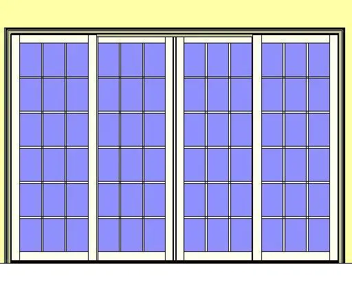 Kolbe Ultra Series Garden-Aire Sliding Patio Door 4-Wide Units