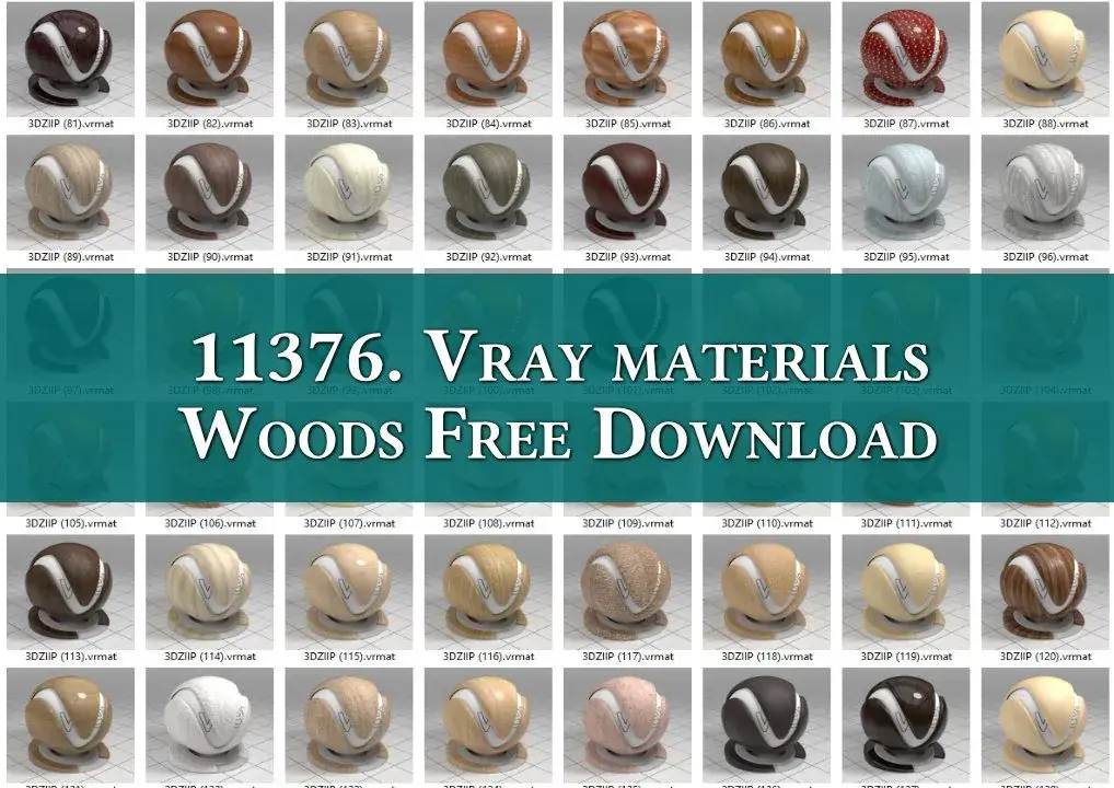 Vray materials Woods