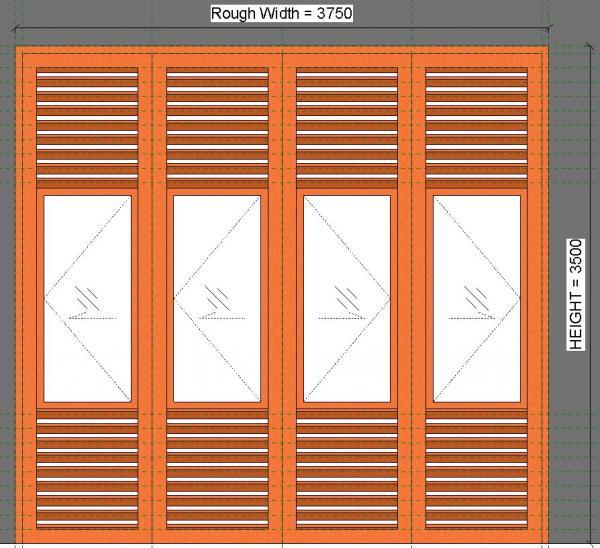 Akrimee_folding Door 3750 X 3500 4 Panels