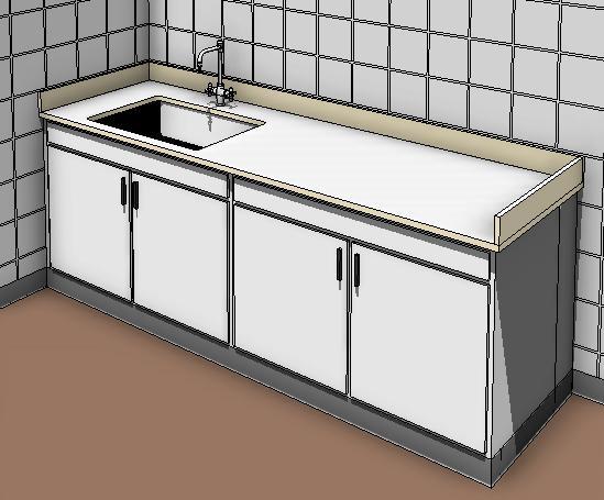 Laboratory Sink with Water Mixing Faucet