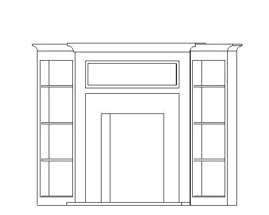 Fireplace mantle with shelving
