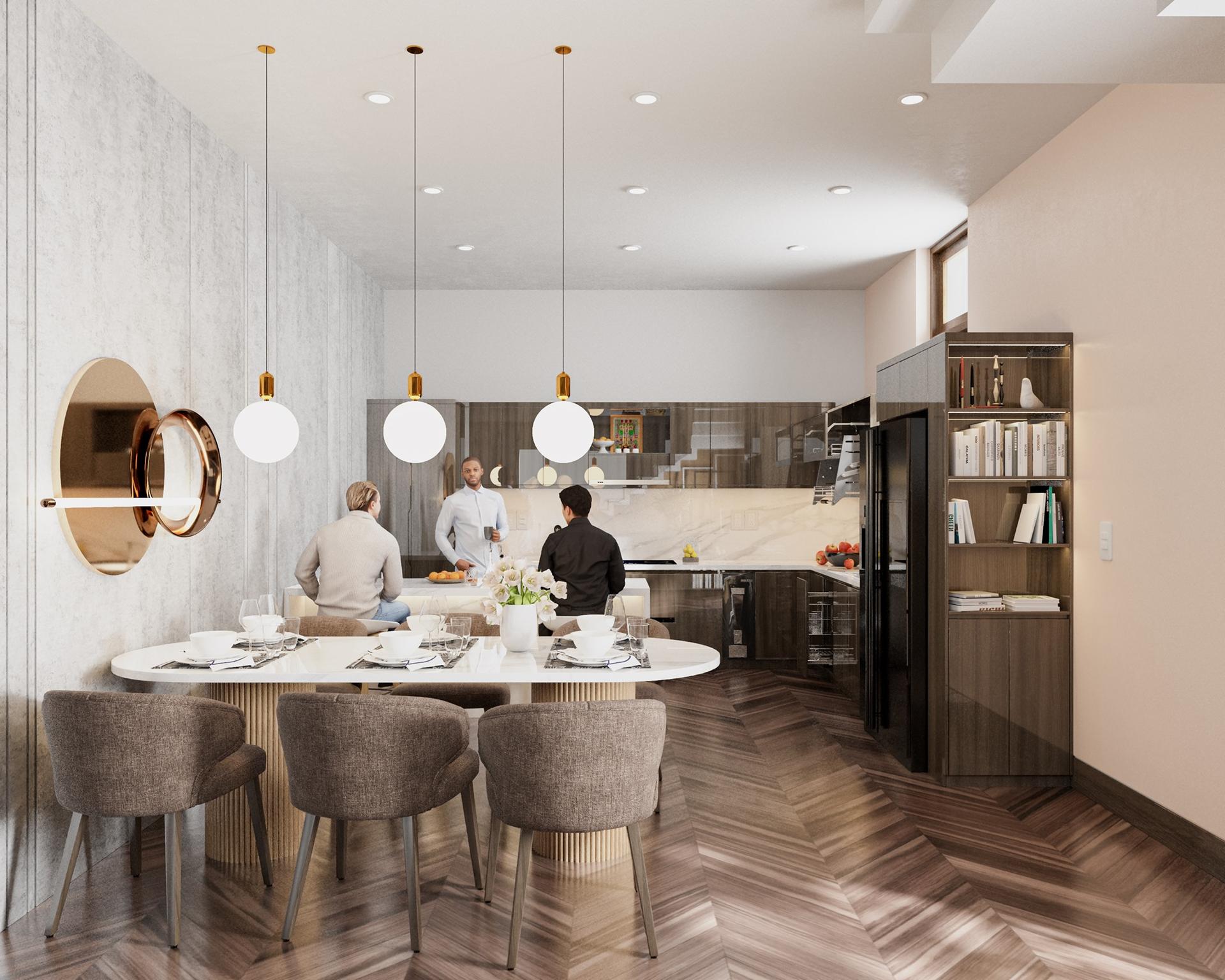 Interior Kitchen- Diningroom Scene