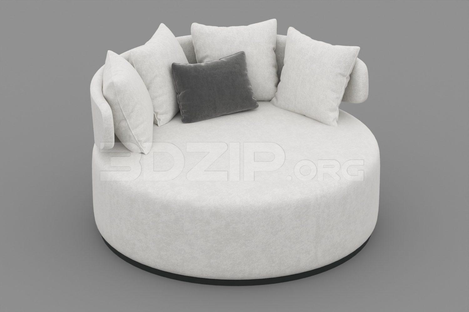 Sofa — preview 1, by Kha Vi (3dzip)