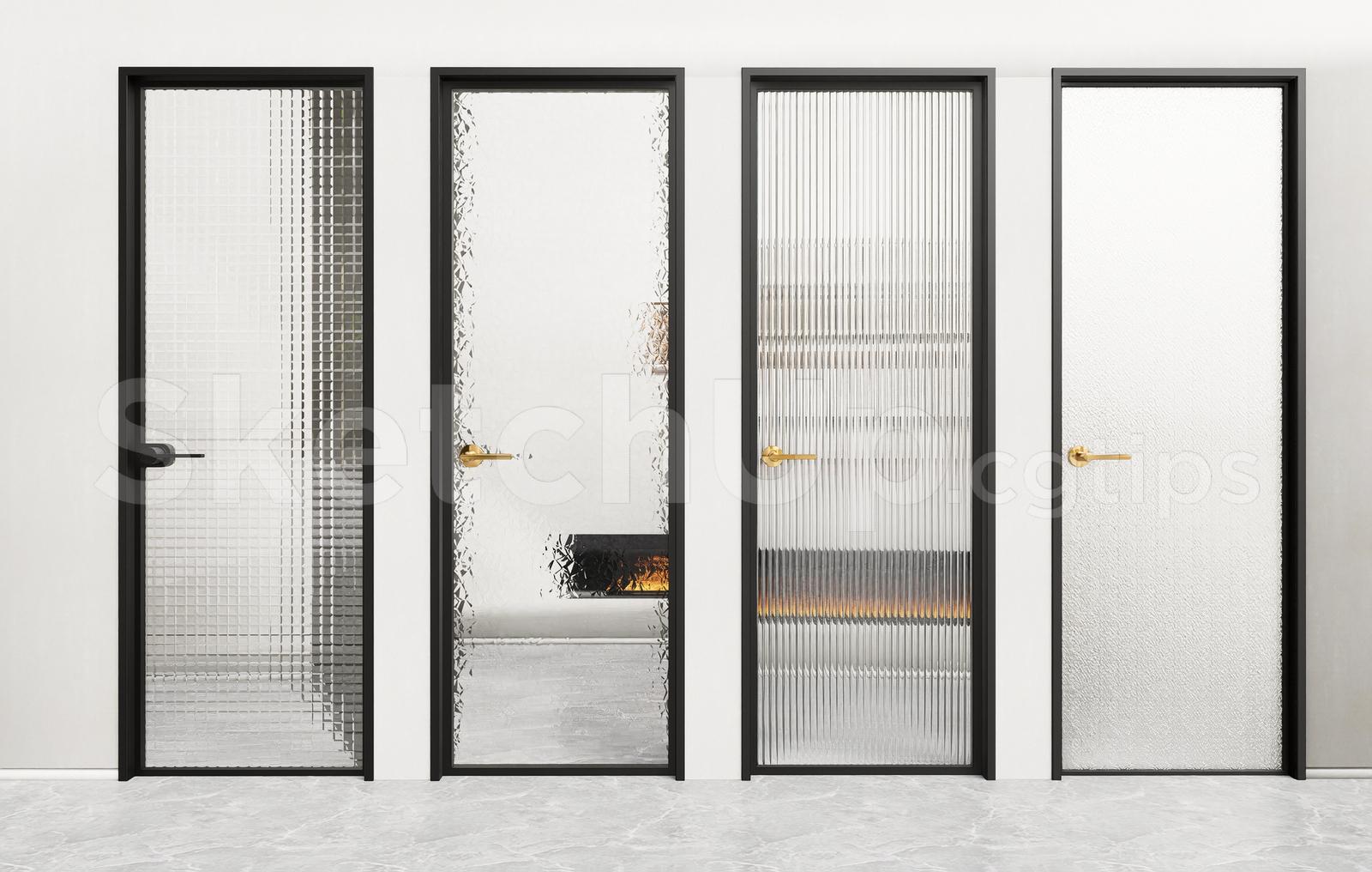 Modern Slim Frame Glass Doors Collection