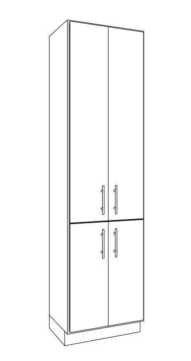 Utility Cabinet - 4 Door — preview 1, by Jwilcox55 (RevitCity, CC0)