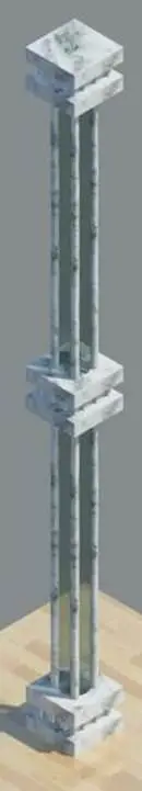 Self-illuminating column - marble