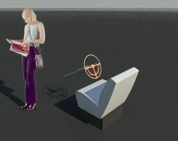 Steering wheel with Seat