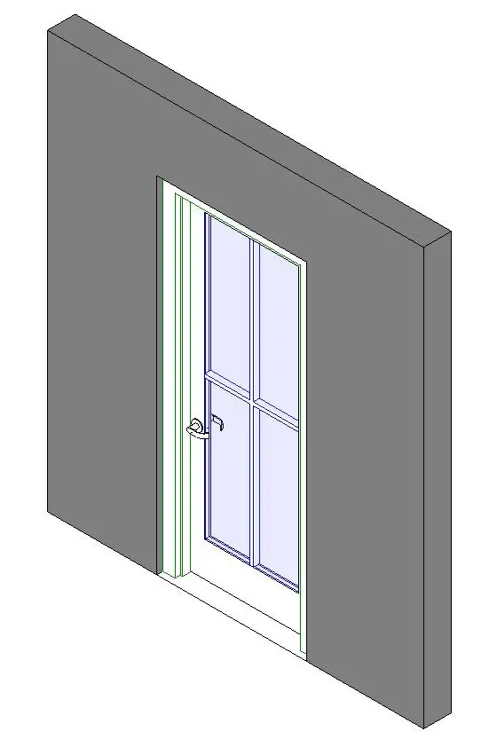 Door_Single_Exterior_Clad_FullGlass_4Lite