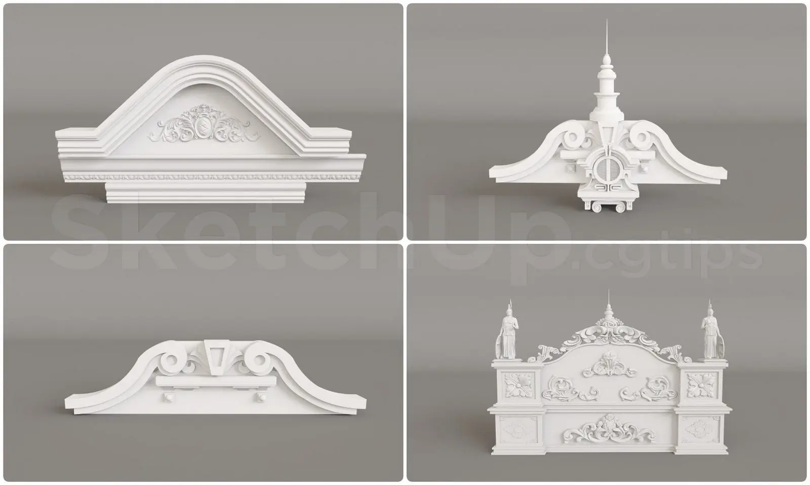 Neoclassical Roof Cap — preview 1 (cgtips, CC0)