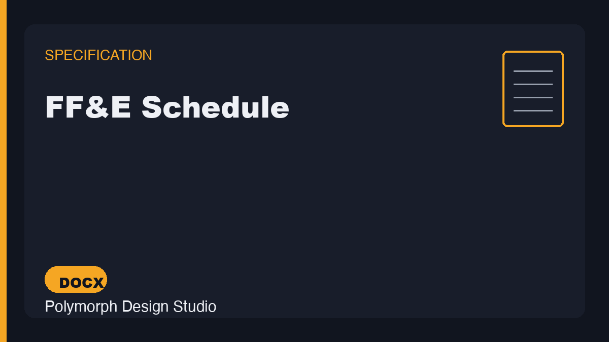 FF&E Schedule