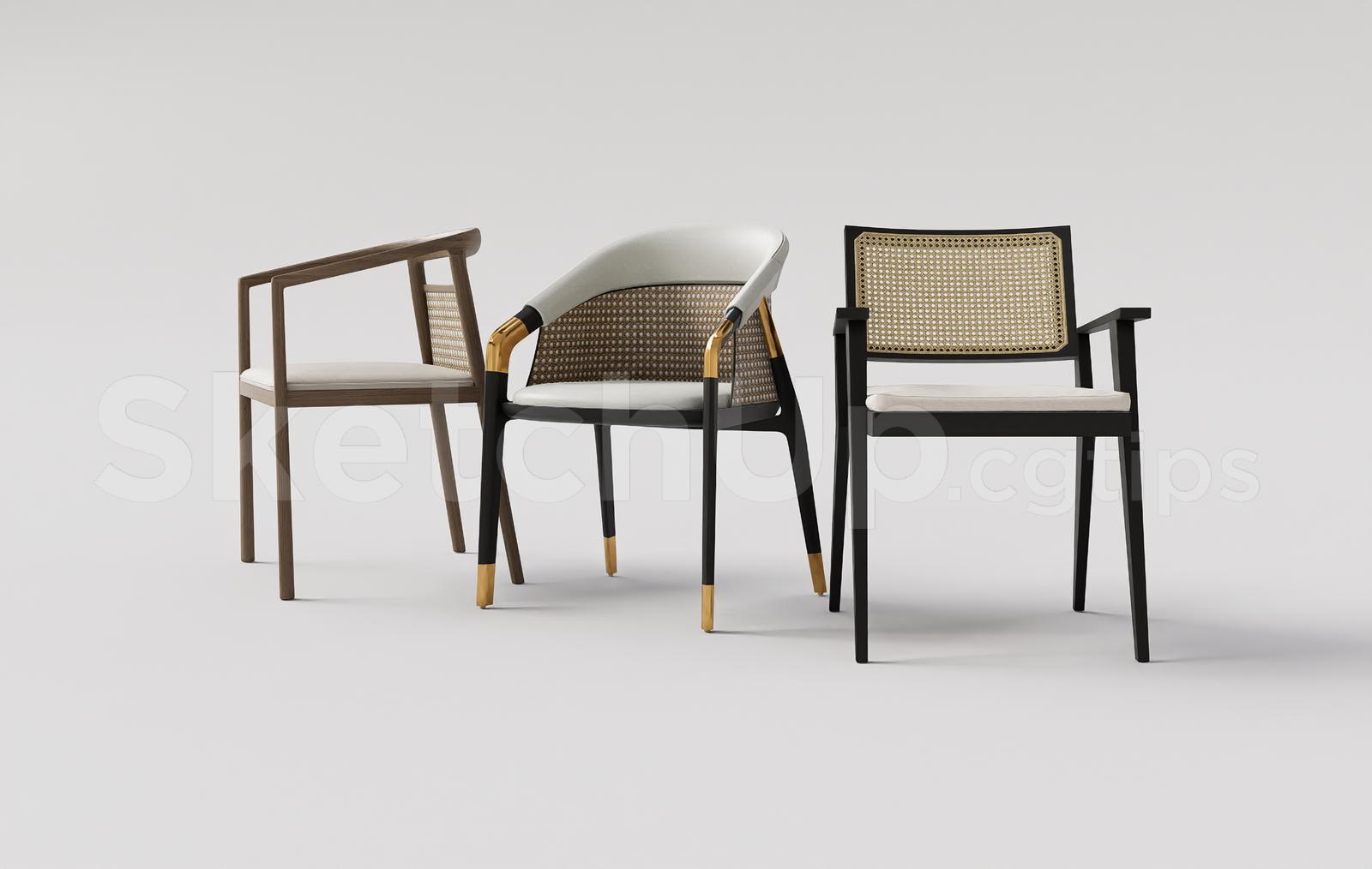 Modern Rattan Dining Chair