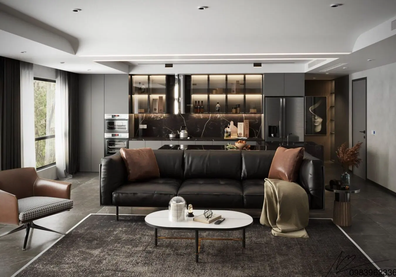 Interior Living- Kitchenroom Scene