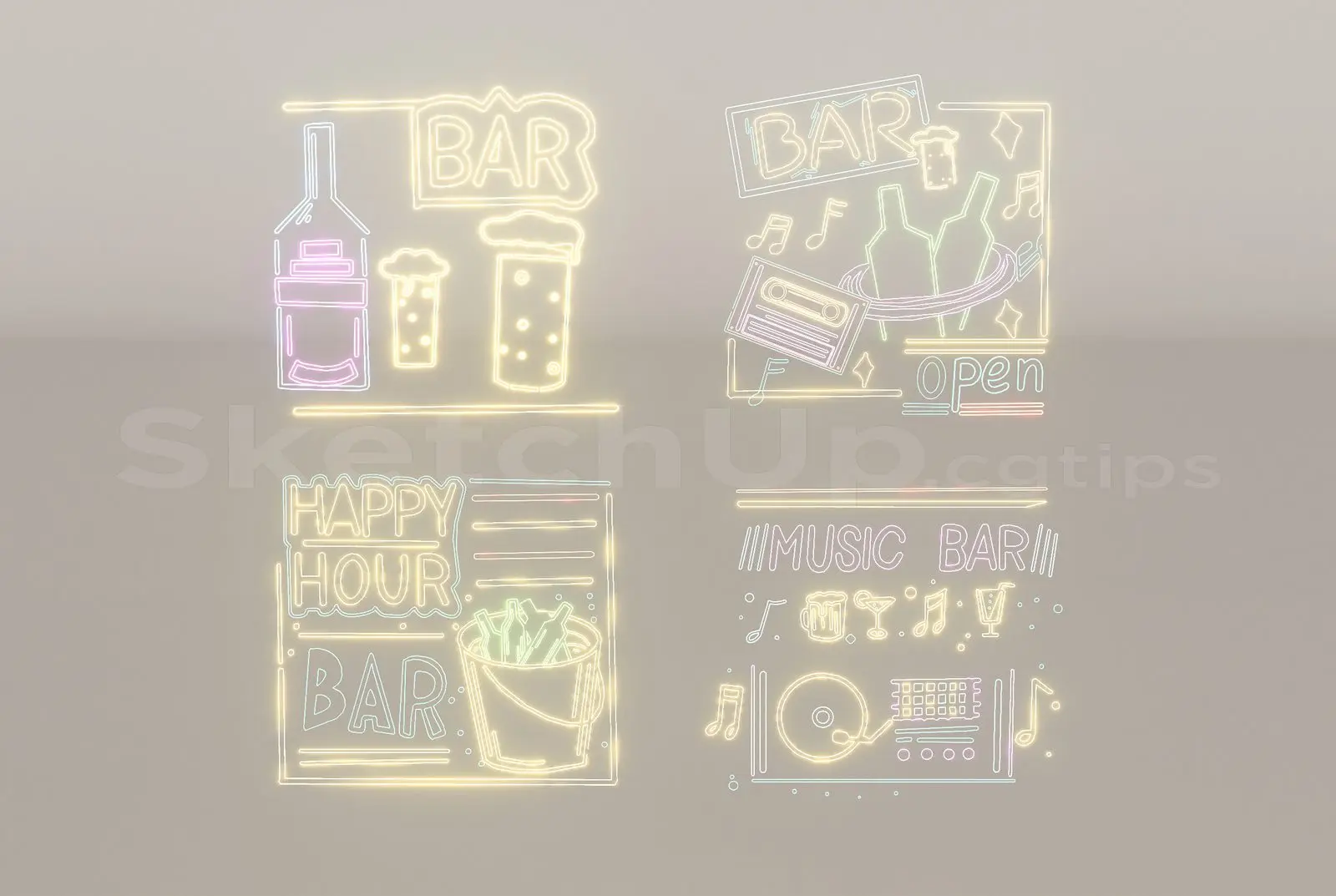 Neon Light Set — preview 1 (cgtips)