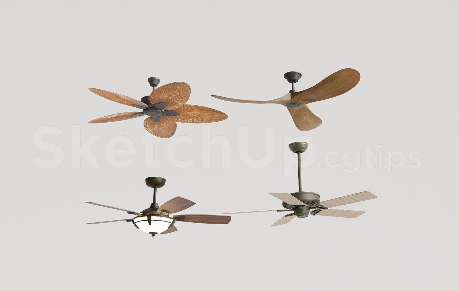 Modern Wooden Ceiling Fan
