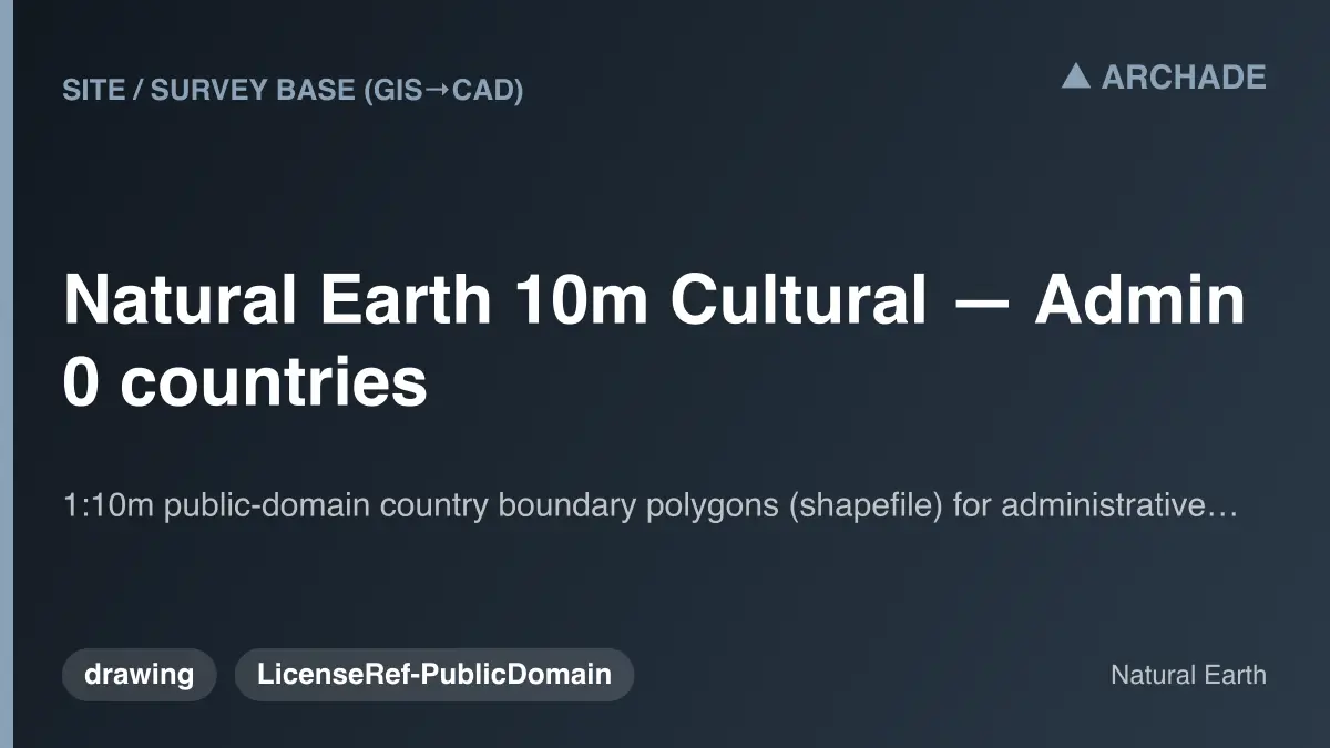 Natural Earth 10m Cultural — Admin 0 countries