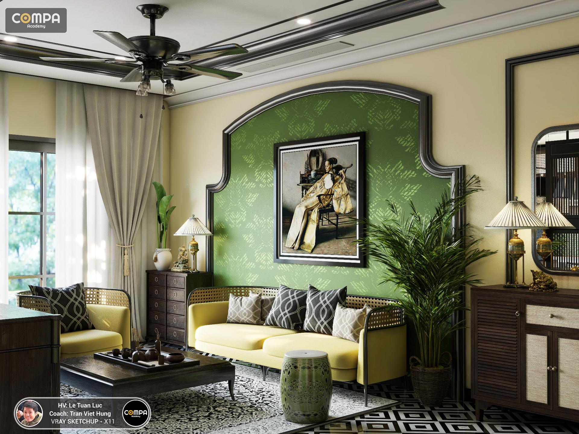 Interior Indochine Scene