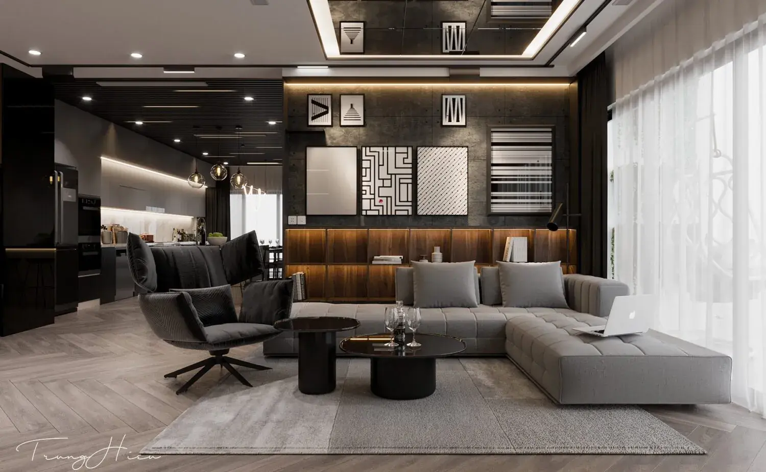 Interior Kitchen – Livingroom 312 Scene
