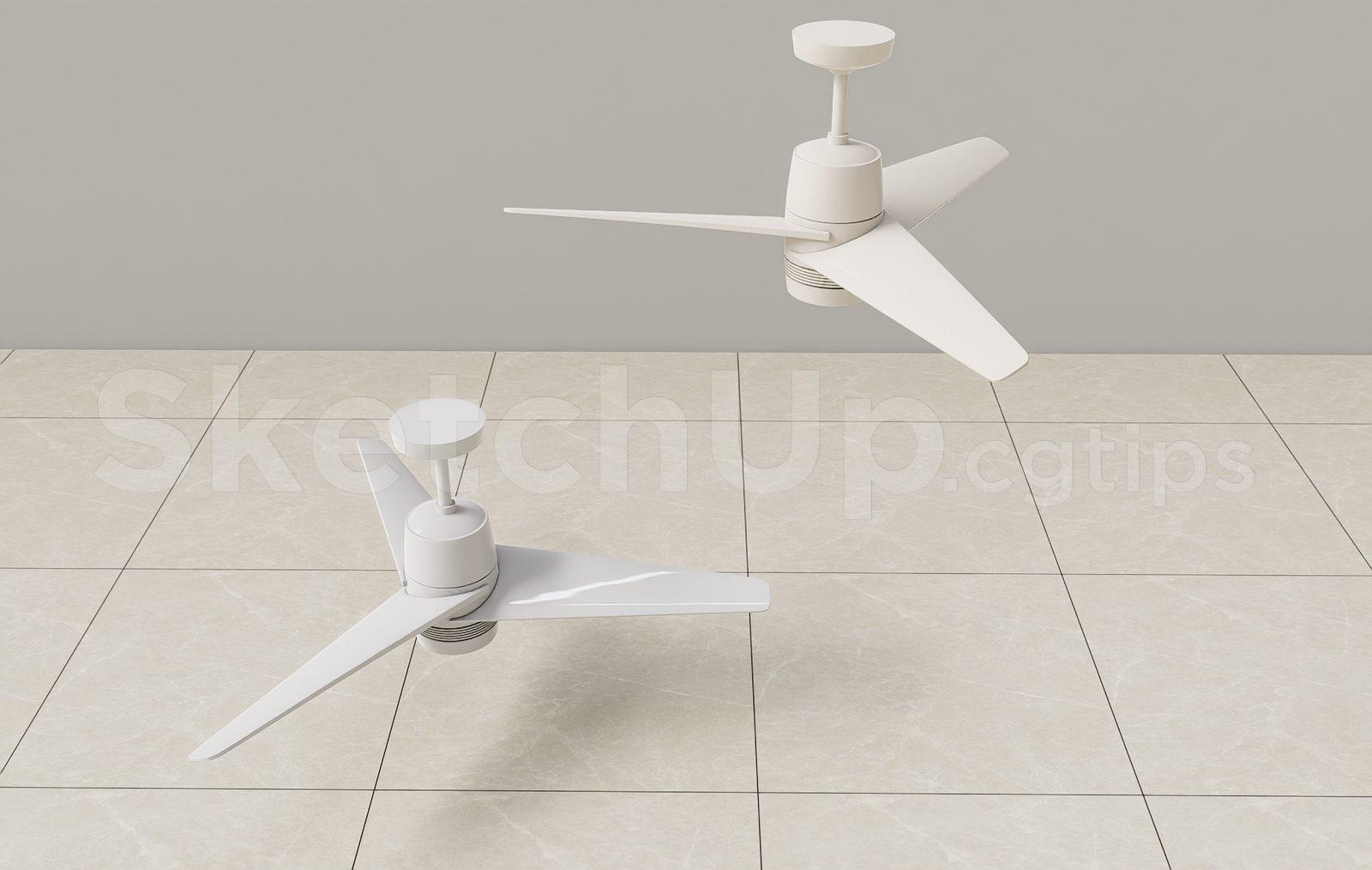 Modern Ceiling Fan 3D Model Free Download