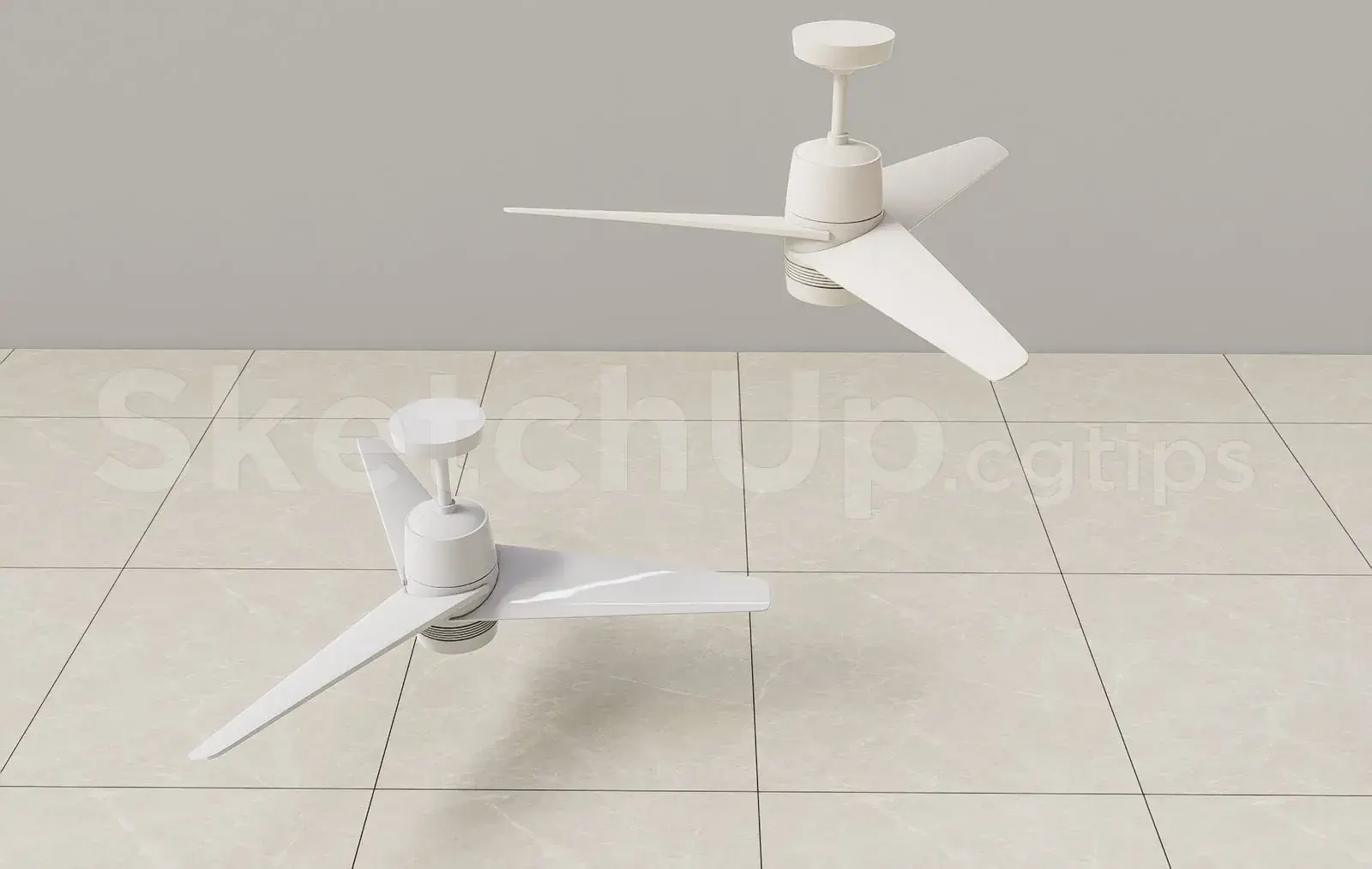 Modern Ceiling Fan 3D Model Free Download