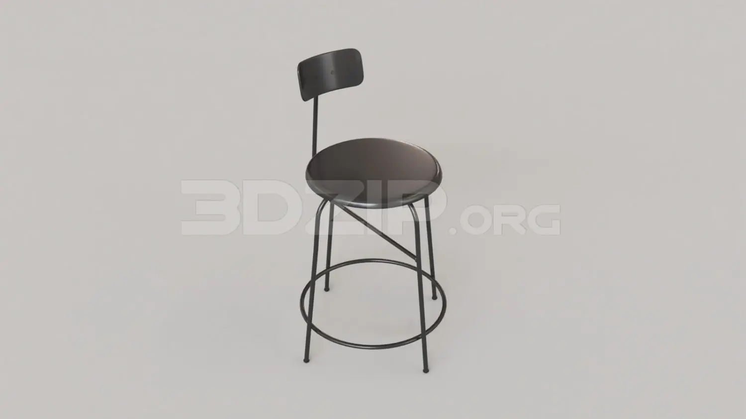 Bar Stool — preview 1 (3dzip, CC0)