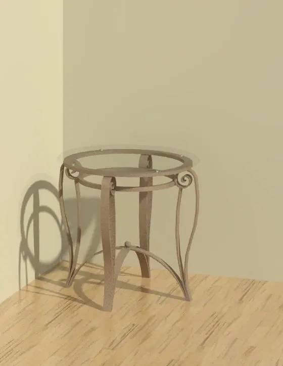 Glass End Table — preview 1, by Christian Fraser (RevitCity, CC0)