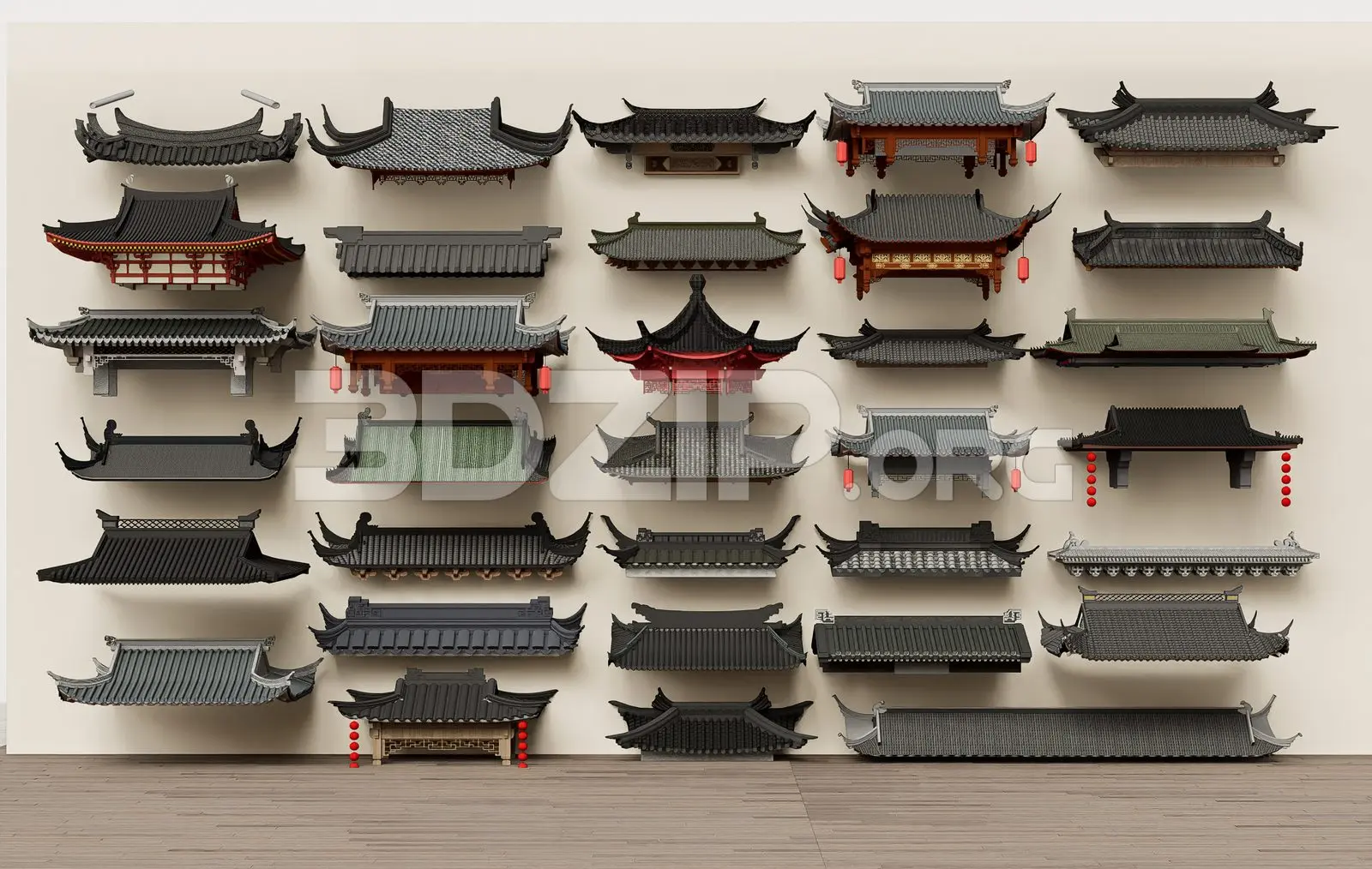 Traditional Asian Roof Collection