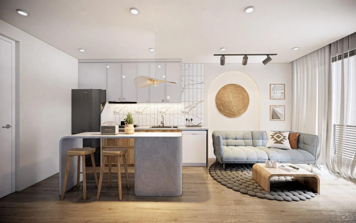 Living Room – Kitchen Interior