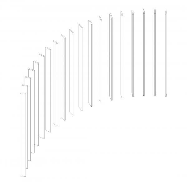Curved Slat Room Divider